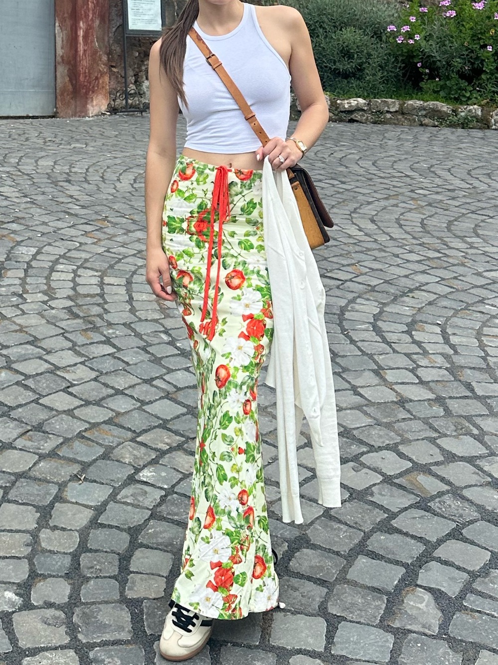 Princess Polly long tomato skirt